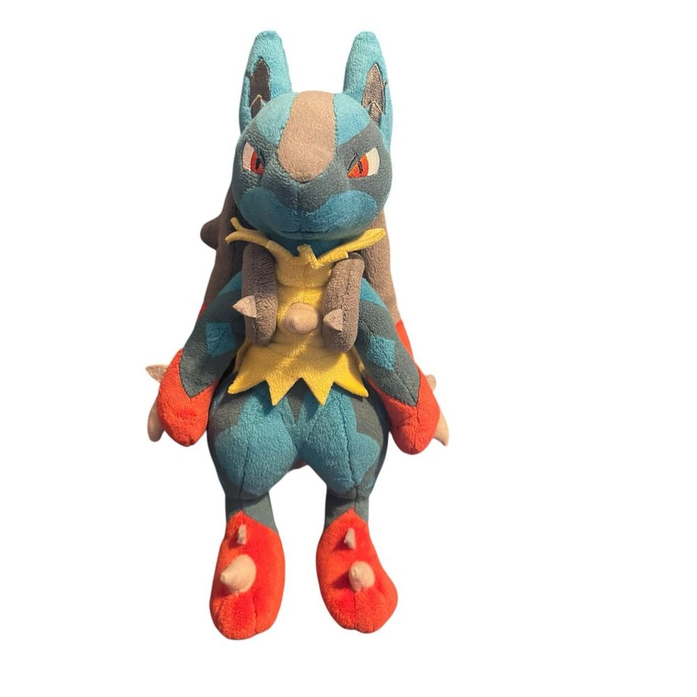 Pokemon Center Mega Lucario Plush Soft Toy Doll Stuffed Animal 11"
